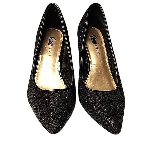 Shoes by Fioni Night Black Shimmer Size 5 - Picture 2 of 6